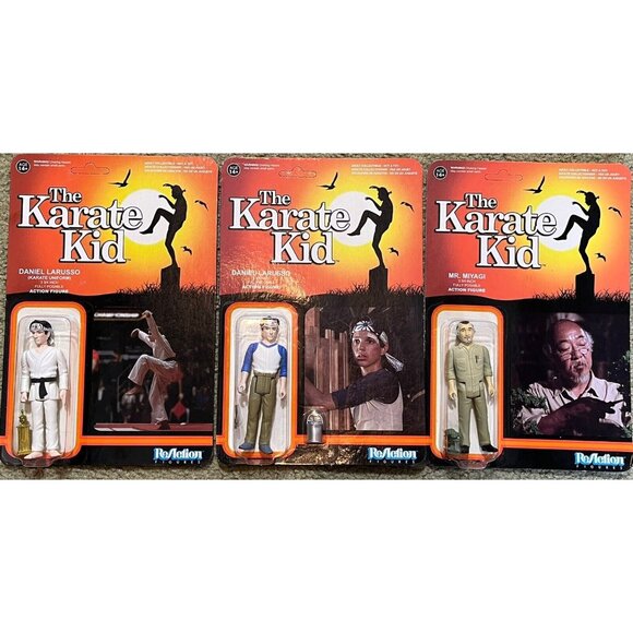 NEW! Karate Kid Movie Funko pop Reaction Action Figure Lot